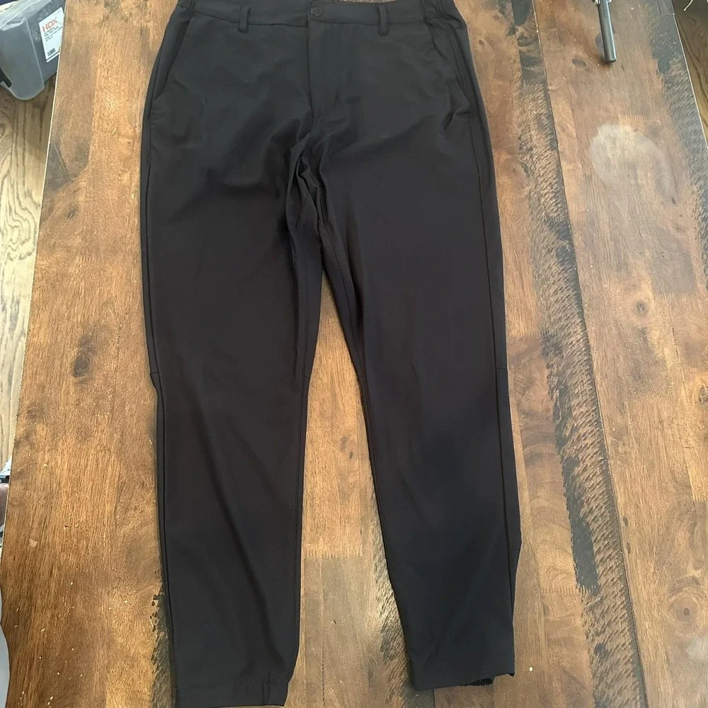 Cuts Jogger Pants Mens XL Black Elastic Cuff‎ Zip Pocket Stretch Dressy Casual